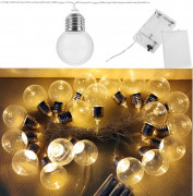 Gömb izzó formájú elemes LED fényfüzér hangulat világítás MM8623